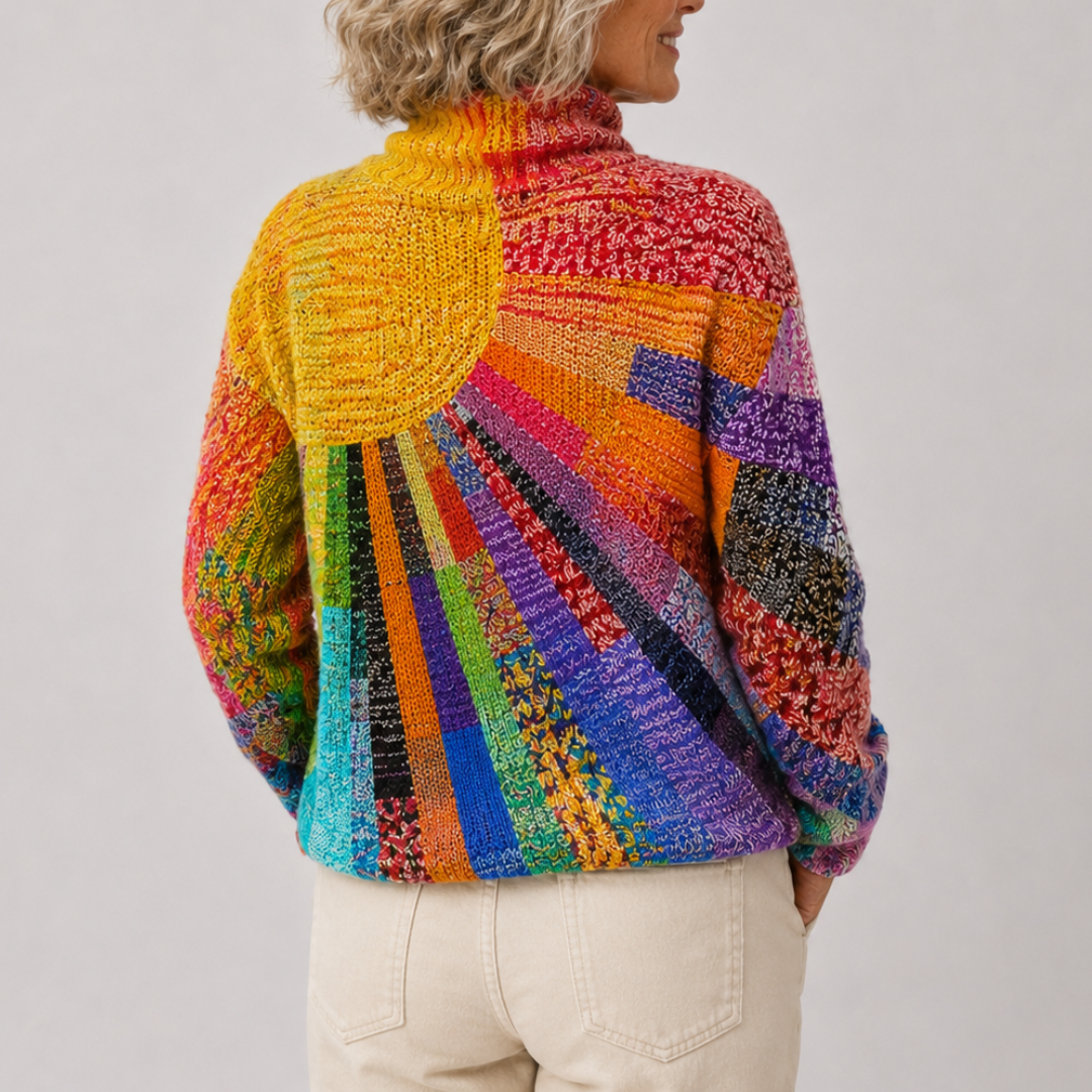 Aurora | Radiant Mosaic Knit Sweater
