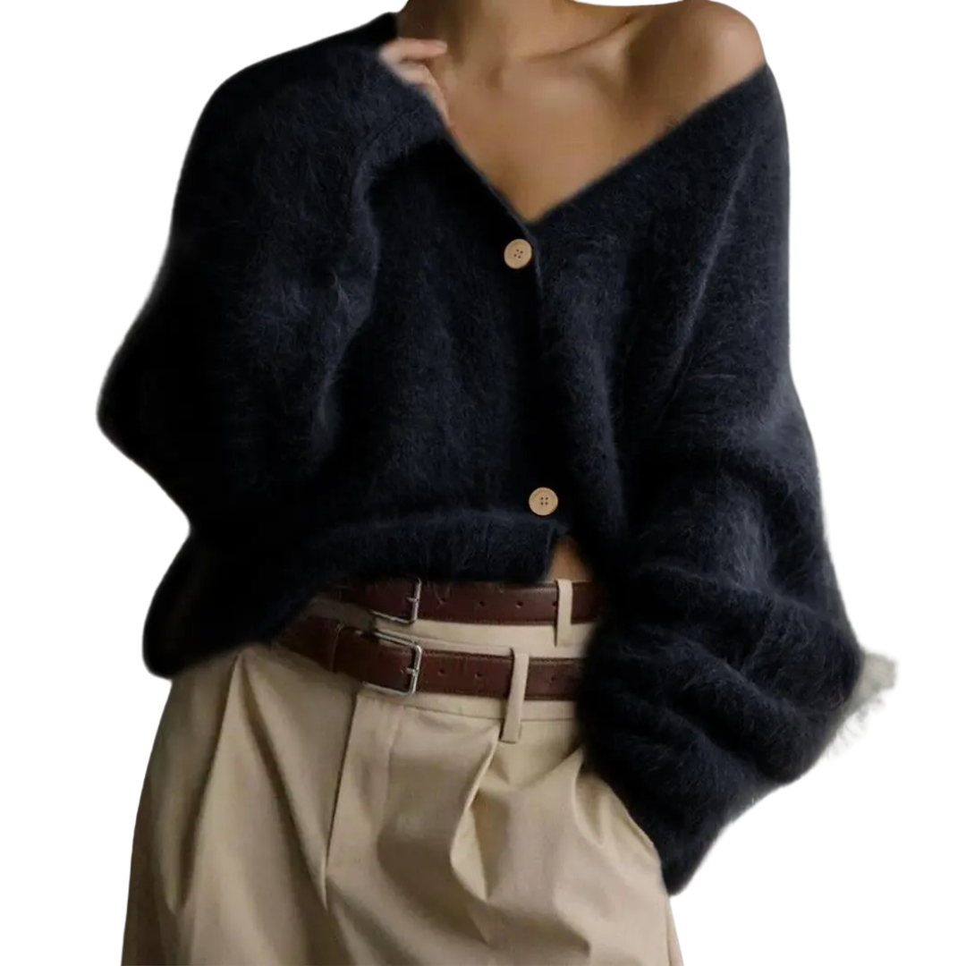 BRISEIS™ – Cozy V-Neck Button Cardigan