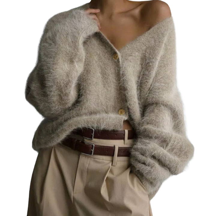 BRISEIS™ – Cozy V-Neck Button Cardigan
