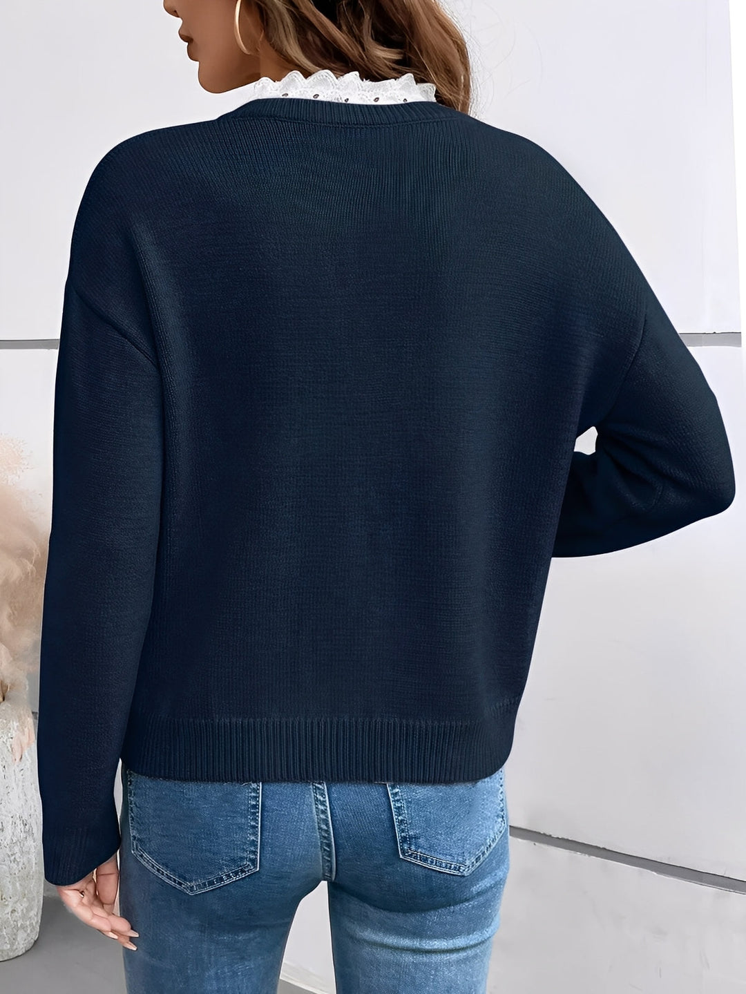 Kaitlyssa | Lace Detail Sweater