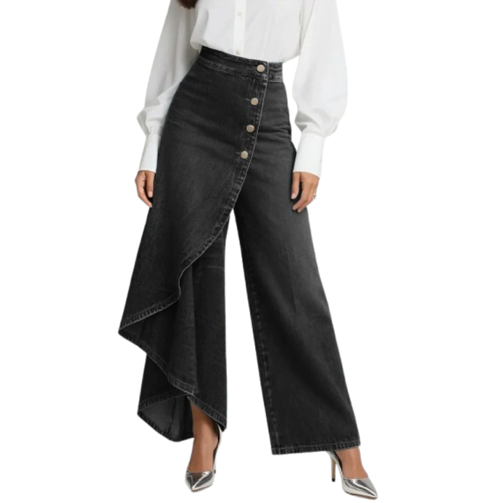 Zynera | High-Waisted Wide-Leg Jeans