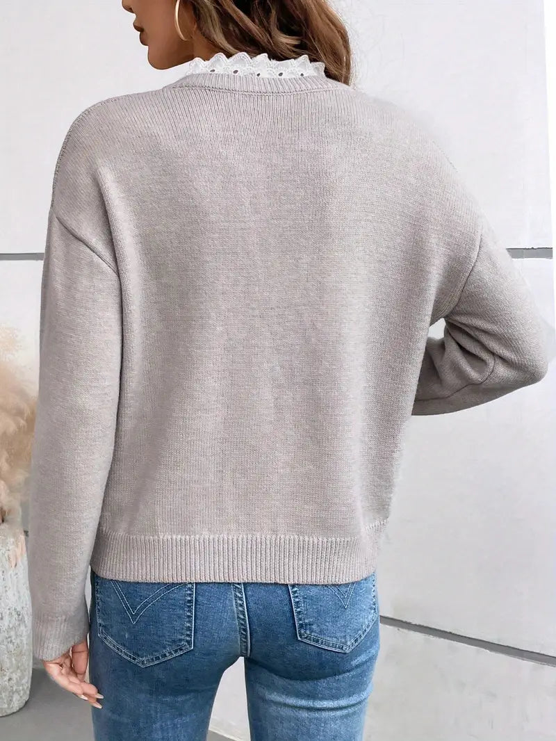 Kaitlyssa | Lace Detail Sweater