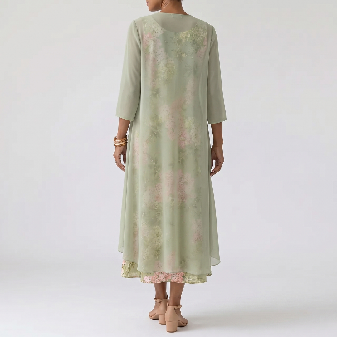 Lilliana | Botanical Garden Layered Midi Dress